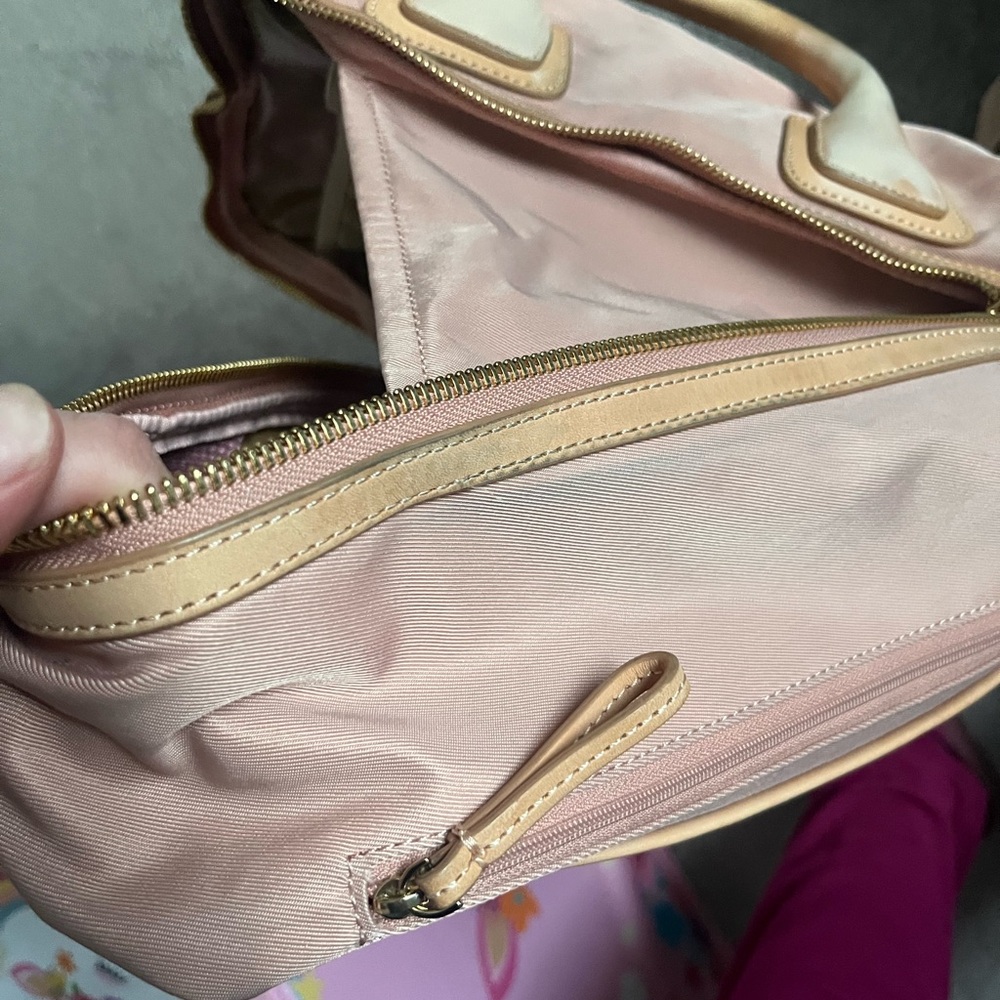 Caraa studio bag small in Vaqueta and blush Italian nylon - Picture 3 of 10